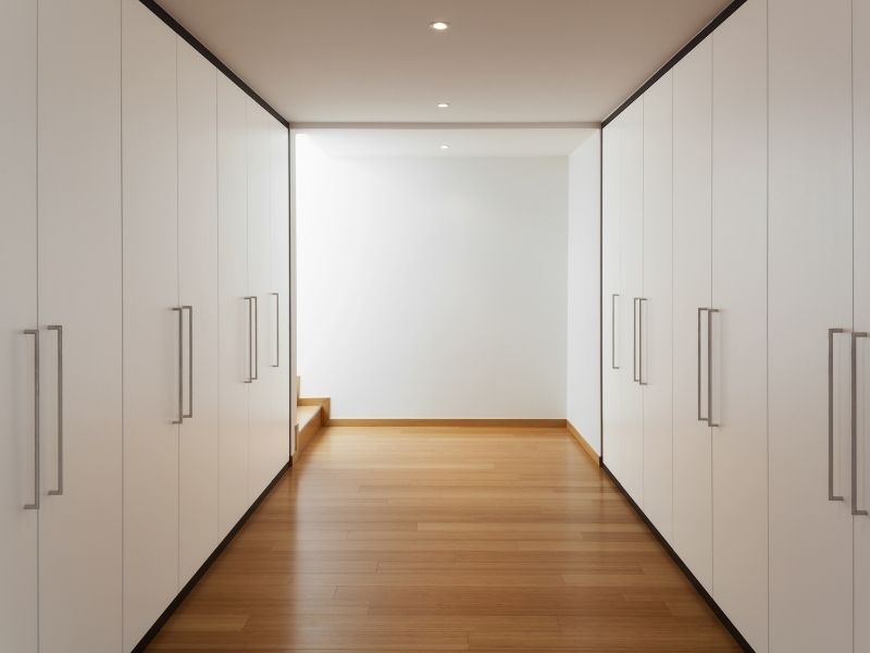 rectangular walk in closet